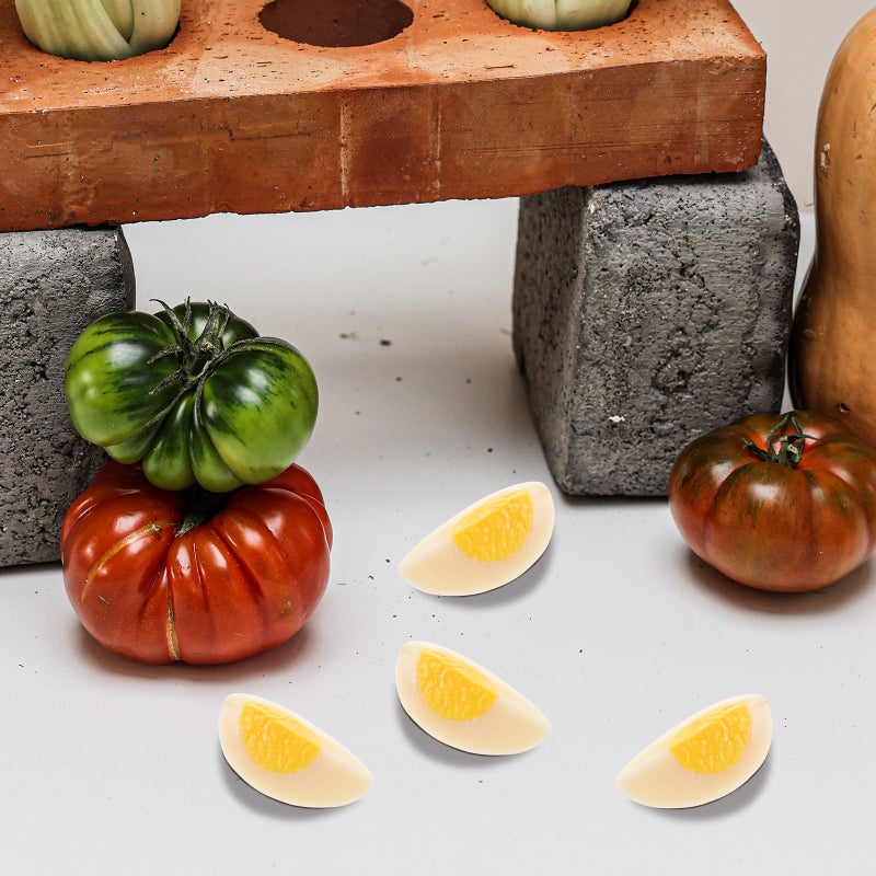 8pcs Artificial Boiled Fake Boiled Simulation Boiled Slice Model Simulation Food Toys - Image 3
