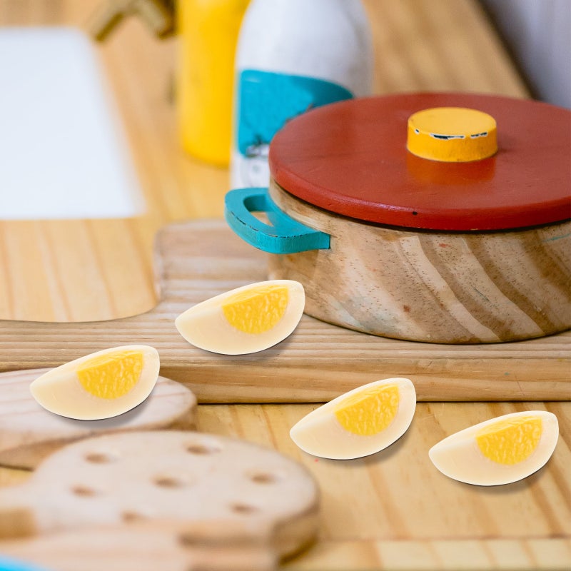 8pcs Artificial Boiled Fake Boiled Simulation Boiled Slice Model Simulation Food Toys - Image 4