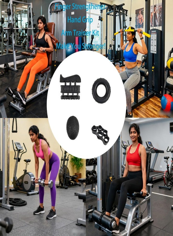 ZHENAN 5-60kg Adjustable Steel Hand Grip Strengthener 5PCS Kits for Forearm Fingers Wrist Workout | Resistance | Ergonomic Hand Exerciser for Men Women Combo Boxing Climbing - Image 4
