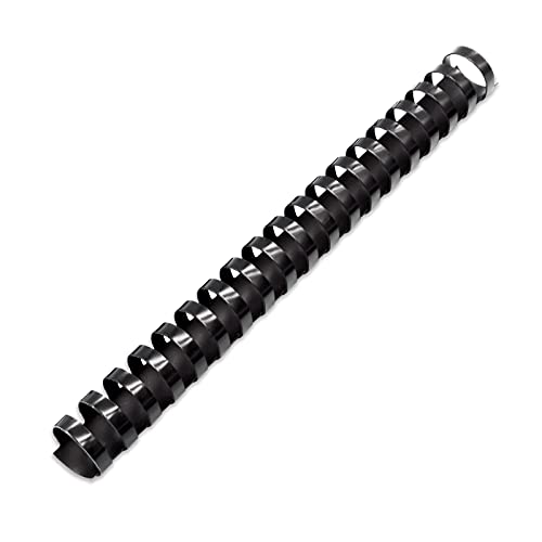 Binditek 10 Pack Plastic Comb Binding Spines, 1 Inch Diameter, 225 Sheet Capacity, Letter Size, Black Binding Comb, for Students and Coworkers - Image 1