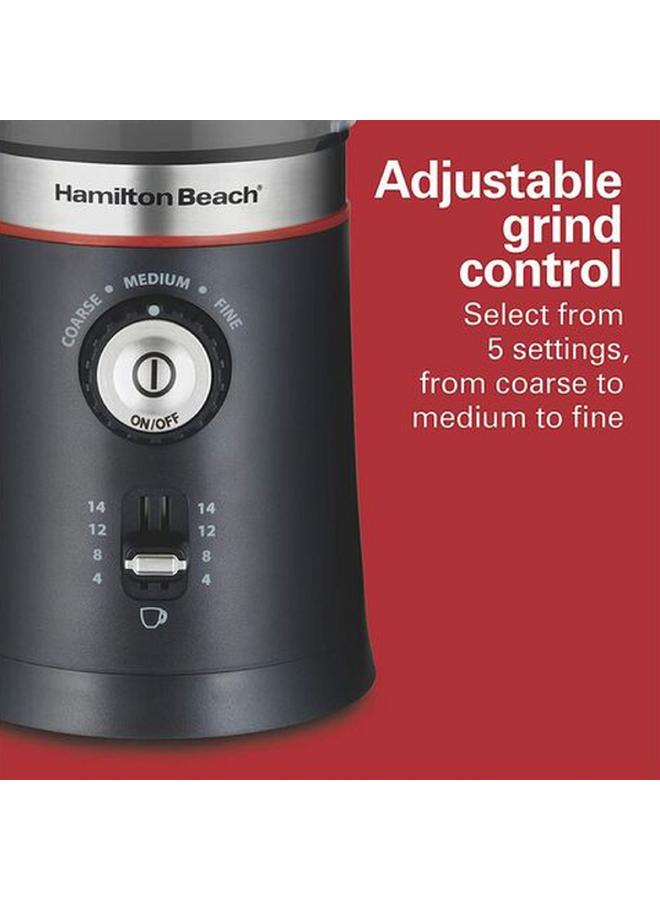 Hamilton Beach 150W 14-Cups Custom Coffee Grinder Black 80393R-ME - Image 3