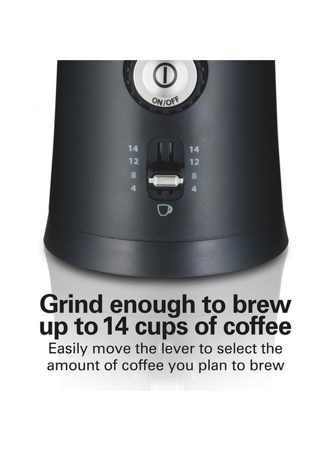 Hamilton Beach 150W 14-Cups Custom Coffee Grinder Black 80393R-ME - Image 5