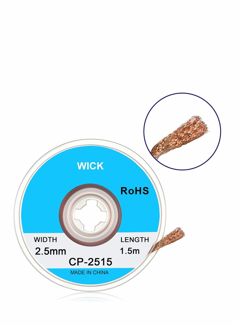 Excefore No Clean Soldering Pen and Solder Remover Wick 0.1 Inch Wide and 59 Inch Long Solder Braid Wick Liquid Solder Flux for Electronics Welding Repair Tabbing Wire Maintenance 6 Pieces  - Image 3