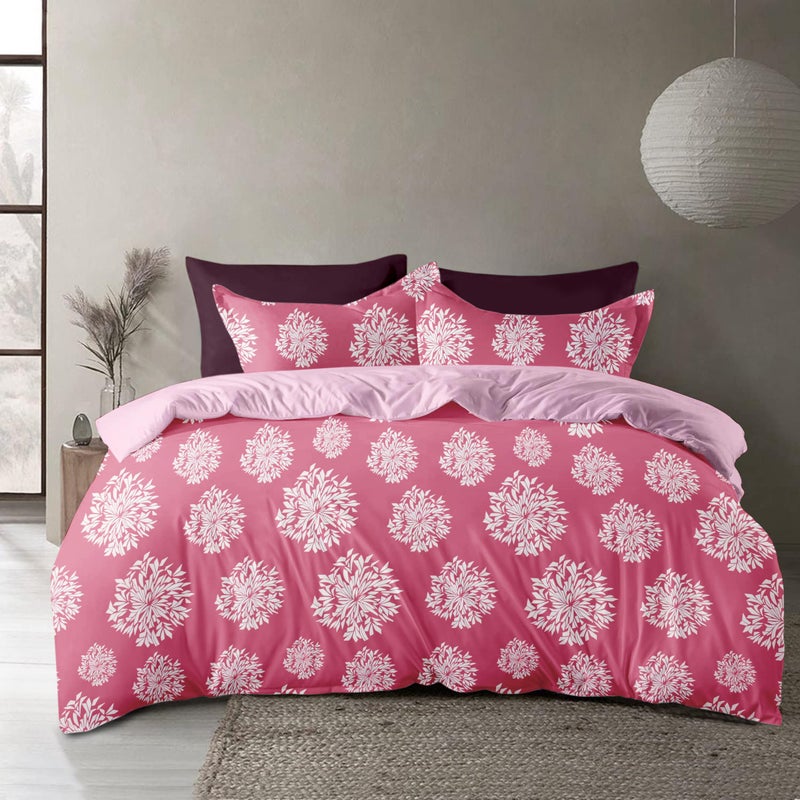APALA Super Soft King Cotton Duvet Cover (Mauve) - Image 1