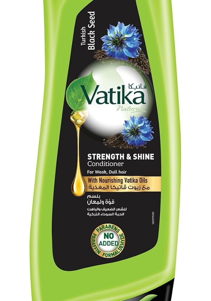 Vatika Naturals Turkish Black Seed Strength & Shine Conditioner 200ml - Intense Nourishment for Weak, Dull Hair - Image 1