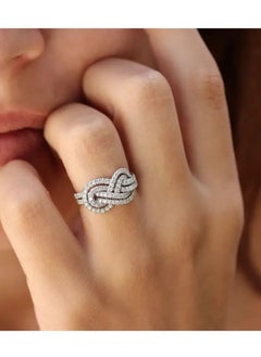 Elegant 925 Silver Plated Ring For Women Size 7