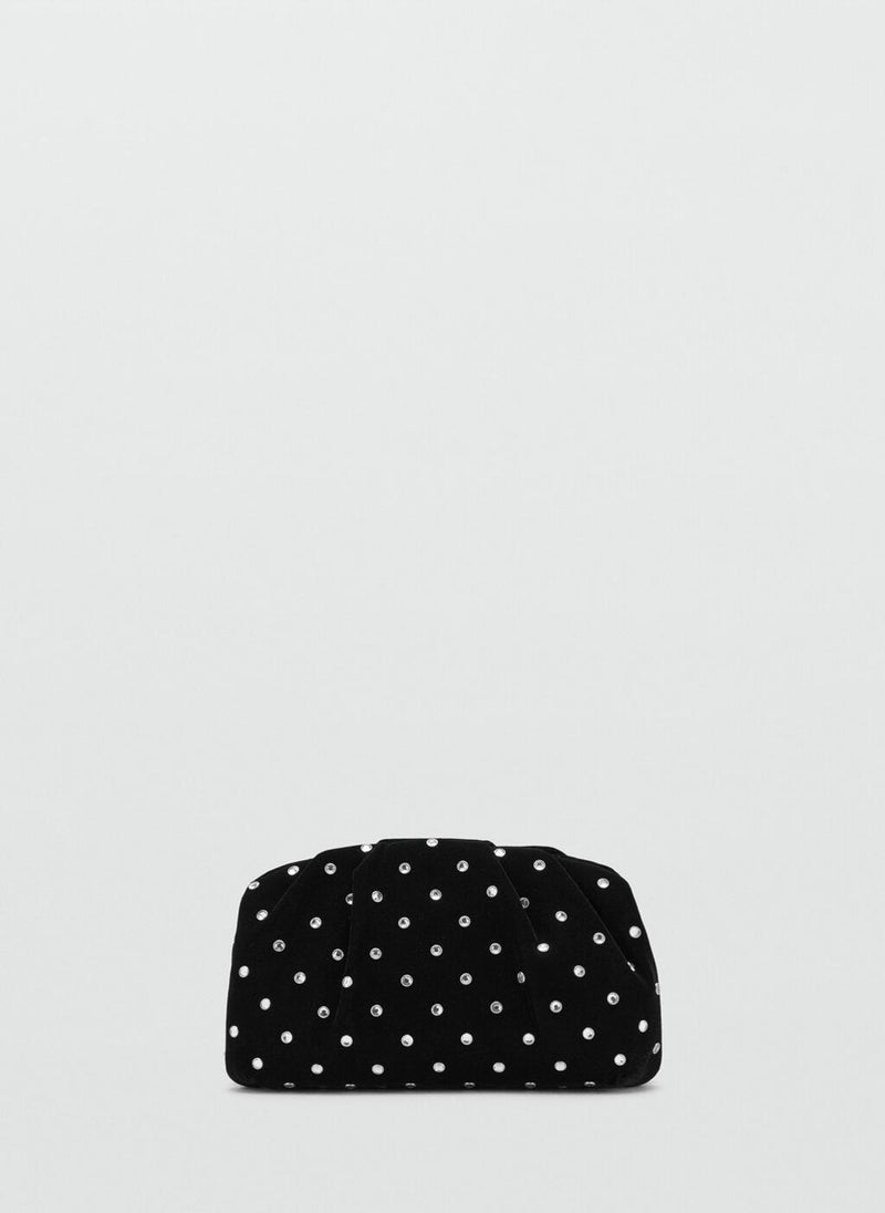 مانجو حقيبة يد مخملية مرصعة بالكريستال - Image 1