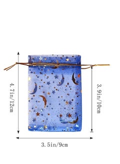 KASTWAVE Moon Star Organza Jewelry Candy Pouch, Gift Bags Pouches for Wedding Party Valentine's Day Drawstring Organza Bags, Jewelry Gift Bags 100Pcs (Mixed Color, 3.5 x 4.7 Inch)  - Image 3