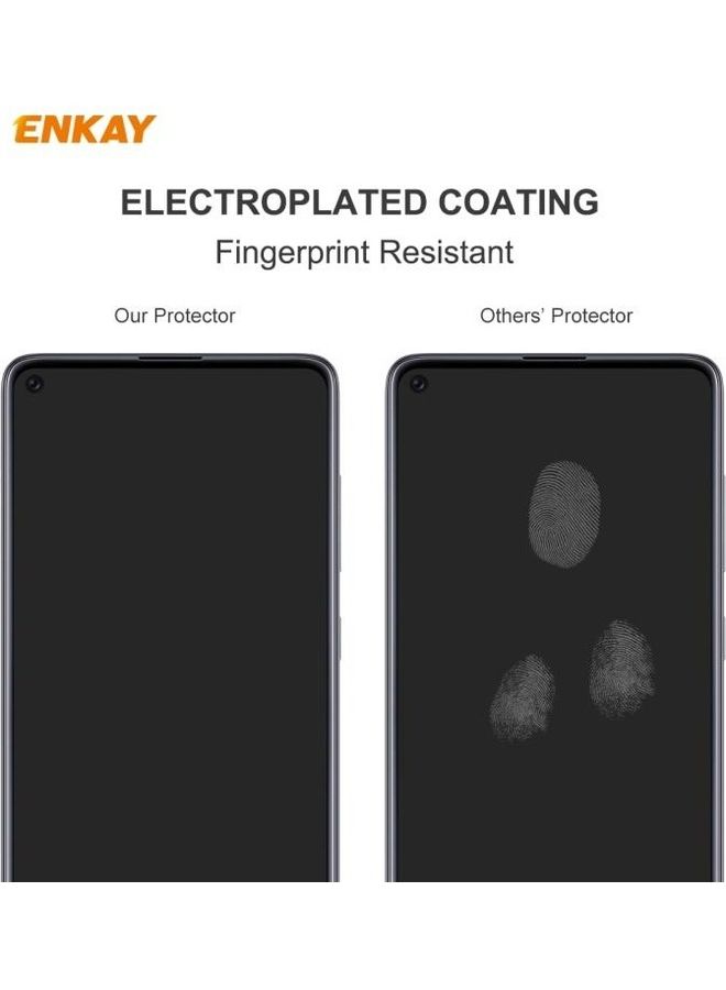 NIBEMINENT 2-Piece ENKAY 2.5D Curved Edge Tempered Glass Screen Protector Film for Samsung Galaxy A21 Clear - Image 4