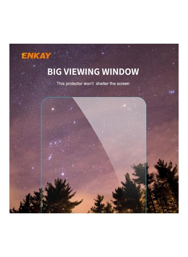 NIBEMINENT 2-Piece ENKAY 2.5D Curved Edge Tempered Glass Screen Protector Film for Samsung Galaxy A21 Clear - Image 3