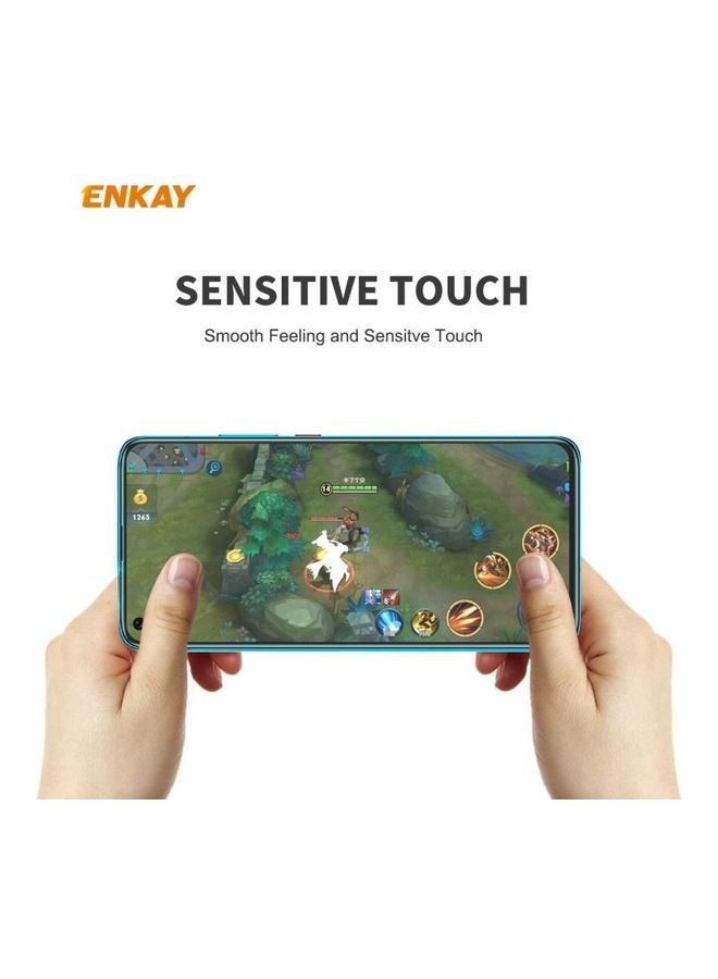 NIBEMINENT 2-Piece ENKAY 2.5D Curved Edge Tempered Glass Screen Protector Film for Samsung Galaxy A21 Clear - Image 5