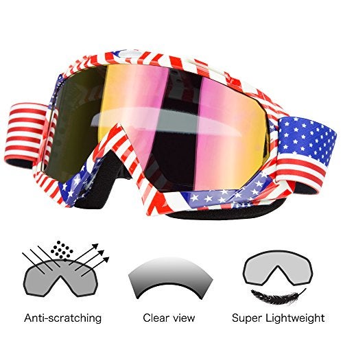 JAMIEWIN Motocross Motorcycle Goggles Riding Glasses Dirt Bike ATV Downhill goggles Mx Goggle Glasses for Youth Kids Men Women(C61) - Image 3
