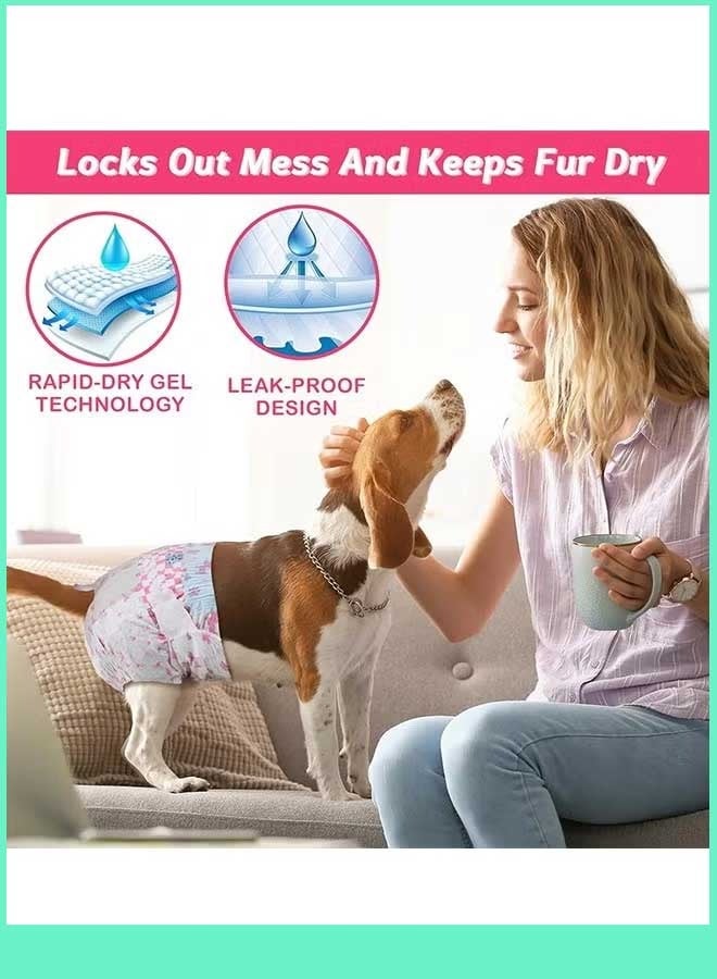 Berma Baby Disposable Pet Diapers for Female Male Dogs, Super Absorbent Soft and Pee Puppy Diapers Female Liners, Including 12pcs/10Pcs Diapers for Dogs and Cats (Small Size/female dog/10pcs) - Image 4
