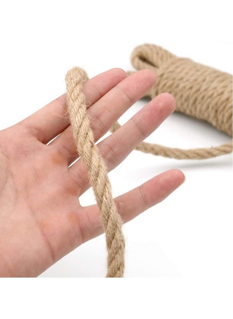 Generic - 10M Jute Rope 8mm Natural Jute Twine Rustic Cord String for DIY Box Packing Wedding Decoration Bundling Wrapping Floristry Arts Crafts - Image 1
