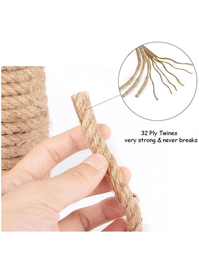 Generic - 10M Jute Rope 8mm Natural Jute Twine Rustic Cord String for DIY Box Packing Wedding Decoration Bundling Wrapping Floristry Arts Crafts - Image 1