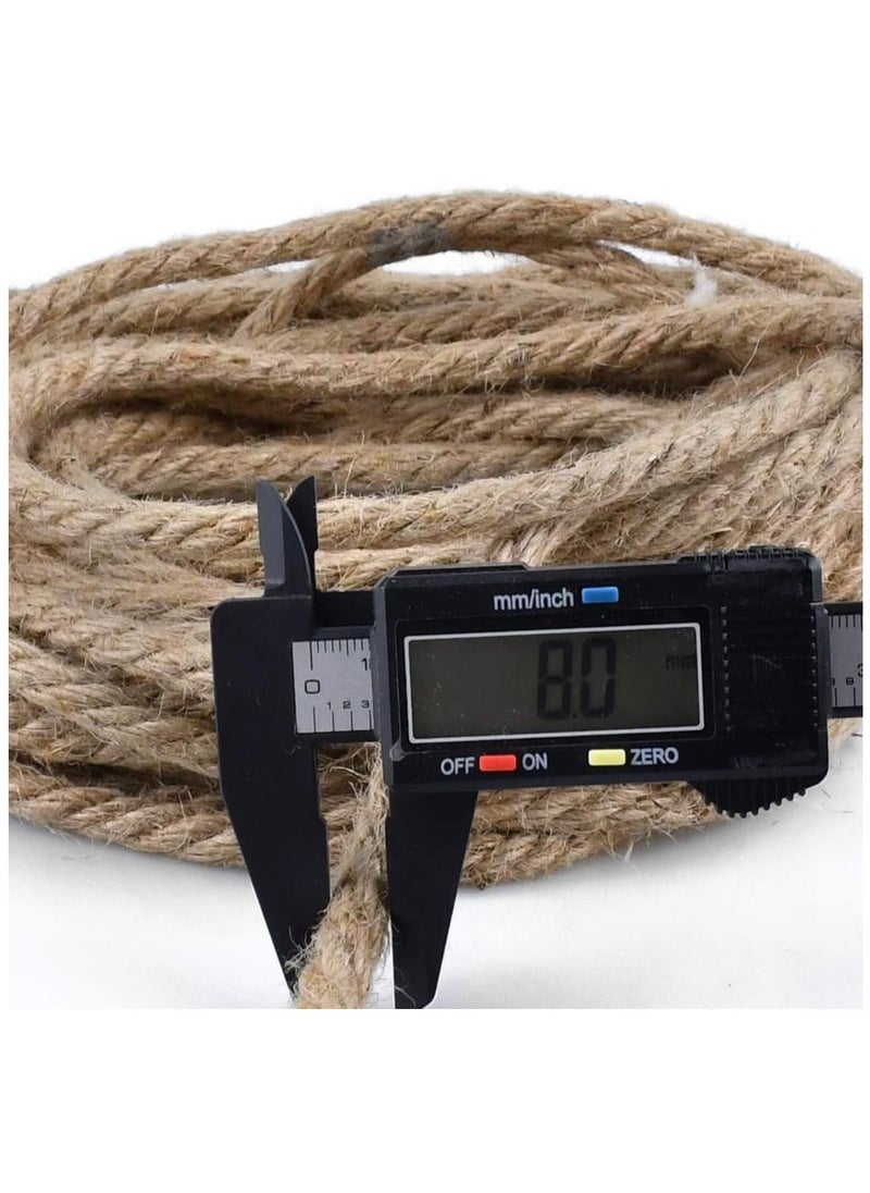 Generic - 10M Jute Rope 8mm Natural Jute Twine Rustic Cord String for DIY Box Packing Wedding Decoration Bundling Wrapping Floristry Arts Crafts - Image 1