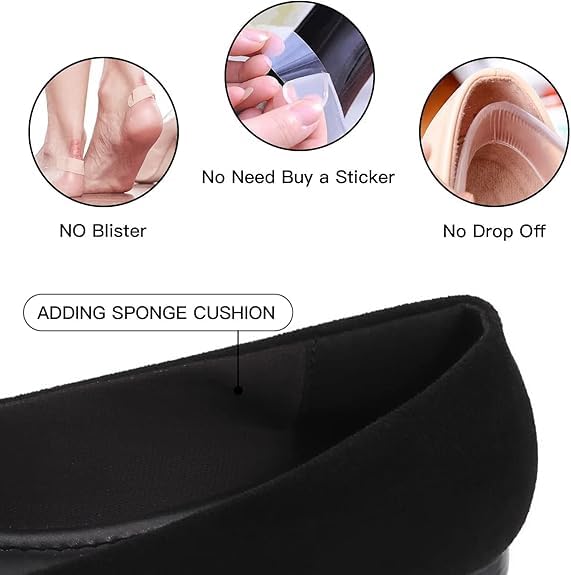 MUSSHOE Flat Shoes Women Comfortable Pointed Toe Slip on Women's Flats,Black Suede 8 - Image 2