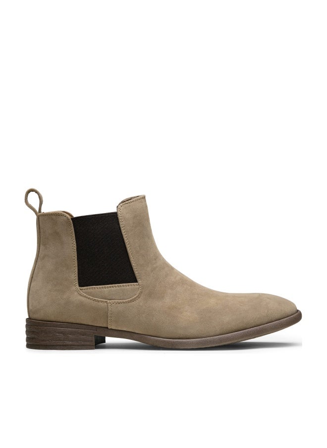 Jousen Men's Chelsea Boots Lightweight Casual Chukka Ankle Boots Classic Elastic Dress Boots For Men (AMY650A Mushroom 10.5) - Image 1