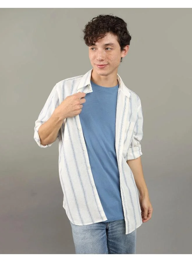 American Eagle AE Linen Button-Up Shirt