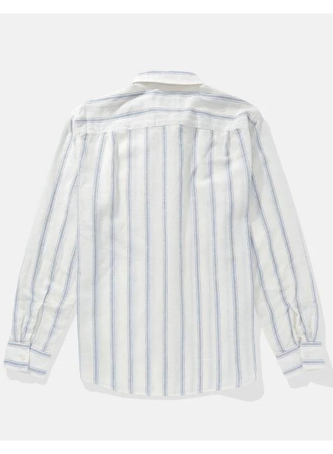 American Eagle AE Linen Button-Up Shirt