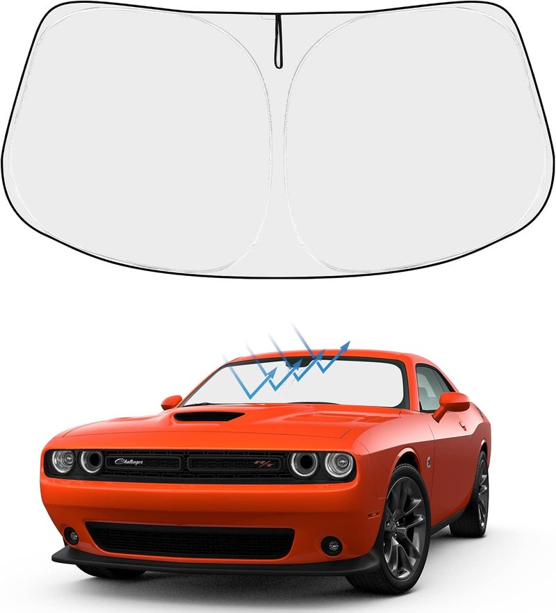 Proadsy Custom Fit Front Windshield Sun Shade for Dodge Challenger - Image 1