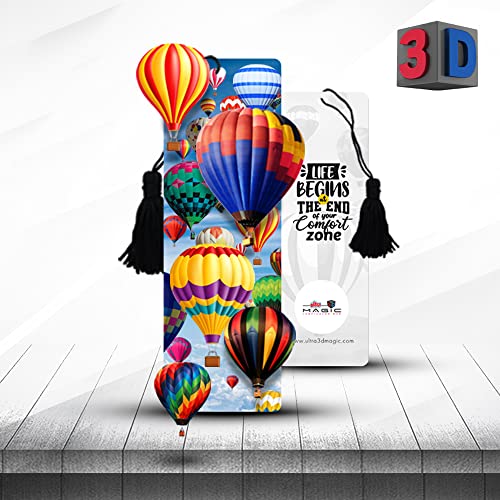 Ultra Premium & Colorful 3D Bookmark for Booklovers & Readers | Hot Air Balloon Theme | Waterproof | Artistic Book Accessory | Eye-Catching | Stunning Design | Ideal Gift | Birthday | Anniversary - Image 5