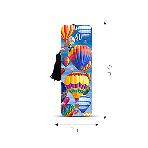Ultra Premium & Colorful 3D Bookmark for Booklovers & Readers | Hot Air Balloon Theme | Waterproof | Artistic Book Accessory | Eye-Catching | Stunning Design | Ideal Gift | Birthday | Anniversary - Image 4