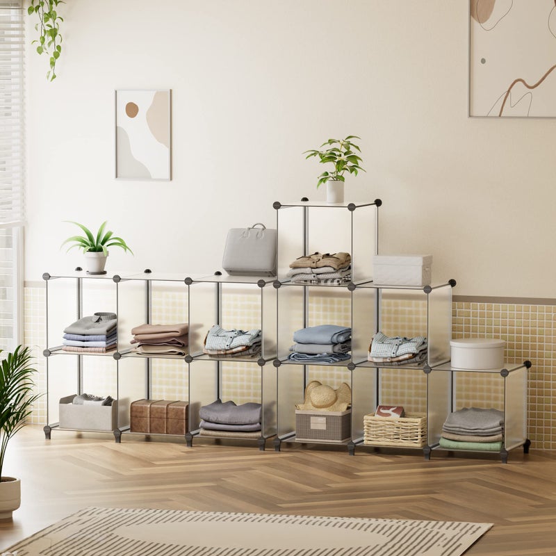 HOMIDEC 6-Cube Storage Organizer, Closet Organizer Storage Shelf Bookcase Bookshelf with Metal Hammer, Storage Cubes Organizer Cabinet for Kids, Closet, Bedroom, Bathroom, (11.8x11.8x11.8 inch) - Image 4