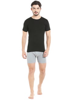 BYC MEN'S ROUND NECK COTTON UNDERSHIRT (PACK OF 3) - BLACK  - Image 2