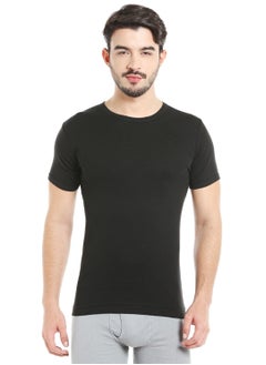 BYC MEN'S ROUND NECK COTTON UNDERSHIRT (PACK OF 3) - BLACK  - Image 3