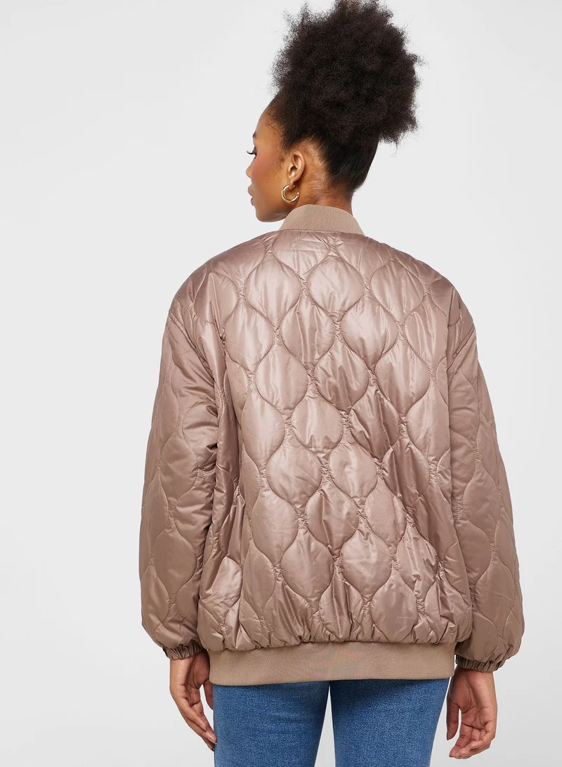 VERO MODA Zip Through Quilted Jacket
