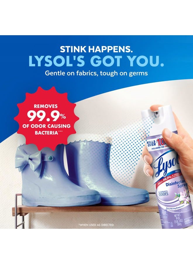 Lysol Disinfectant Spray, Sanitizing And Antibacterial Spray, For Disinfecting And Deodorizing, Early Morning Breeze, 19 Fl Oz (Pack Of 2), Packaging May Vary - Image 4