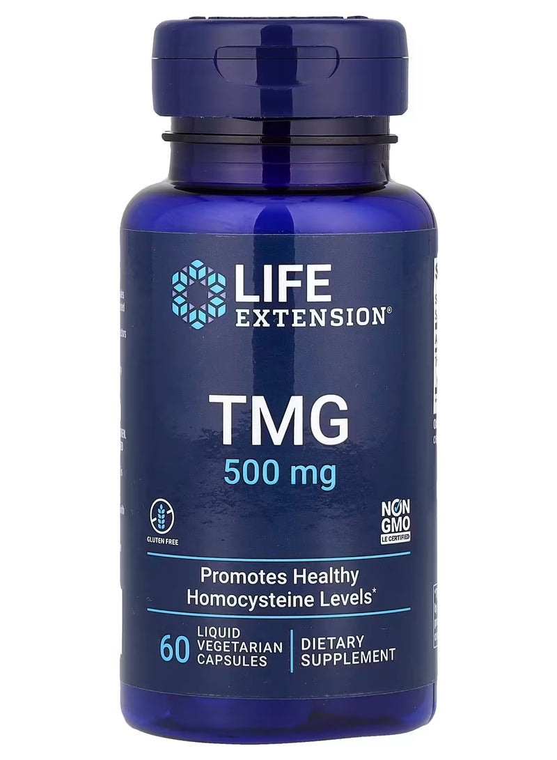 لايف إكستنشن TMG ، 500 ملجم ، 60 كبسولة نباتية سائلة  - Image 1