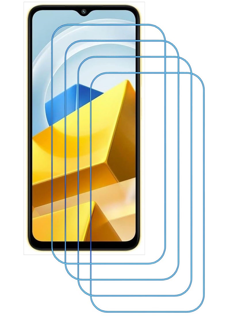 ACLIX 4 Pieces Antistatic ESD Dustproof Premium Quality High Definition Clear Tempered Glass Screen Protector Designed For Xiaomi Poco M5 - Image 1