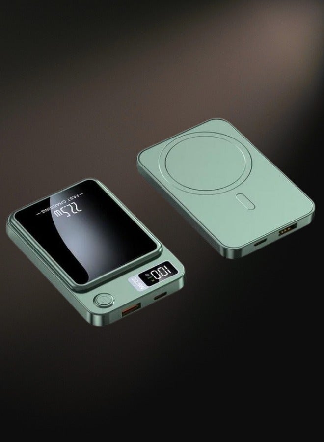 AOLON Foldable Magnetic Wireless Power Bank Portable Charger Black - Image 1