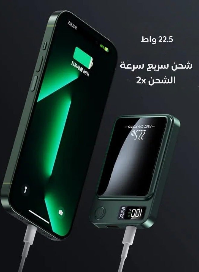 AOLON Foldable Magnetic Wireless Power Bank Portable Charger Black - Image 3