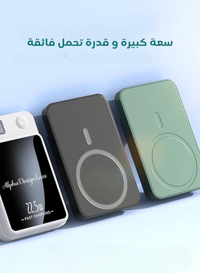 AOLON Foldable Magnetic Wireless Power Bank Portable Charger Black - Image 5