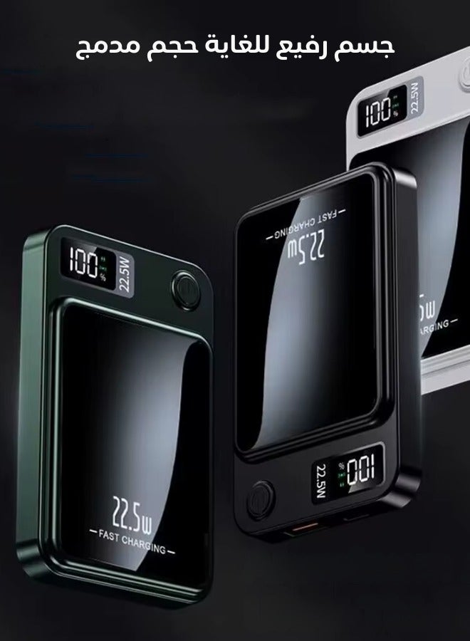 AOLON Foldable Magnetic Wireless Power Bank Portable Charger Black - Image 4