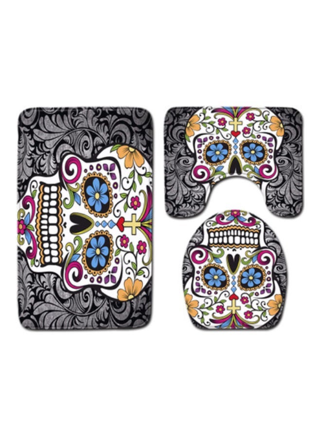 NIBEMINENT 3-Piece Bath Mat Accessory Set multicolour 75x45cm