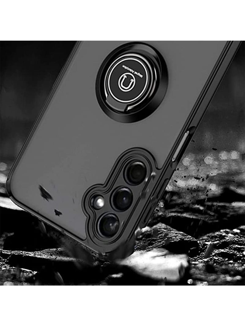 Samsung Galaxy A24 4G/A25 5G  Case Cover Protector with Shock-Absorption Anti-Scratch Phone Protection Kickstand Magnetic Car Mounts Supports for Samsung Galaxy A24 4G/A25 5G(Black) - Image 3