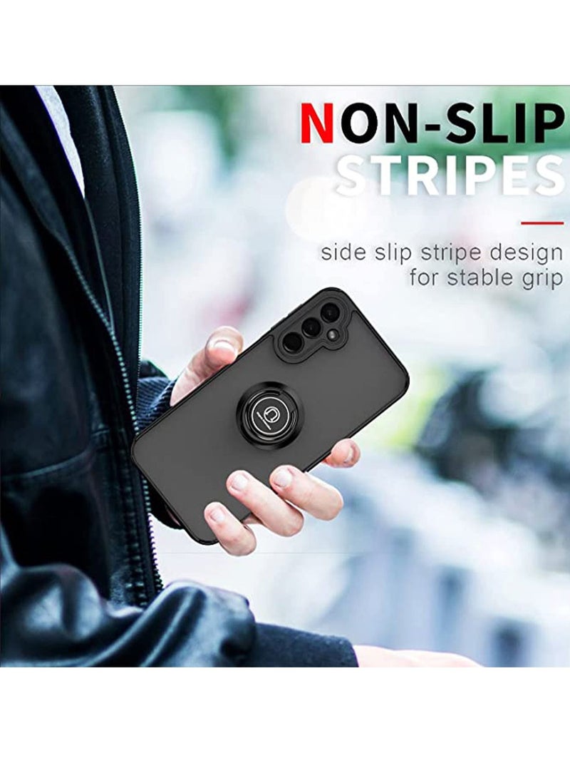 Samsung Galaxy A24 4G/A25 5G  Case Cover Protector with Shock-Absorption Anti-Scratch Phone Protection Kickstand Magnetic Car Mounts Supports for Samsung Galaxy A24 4G/A25 5G(Black) - Image 5