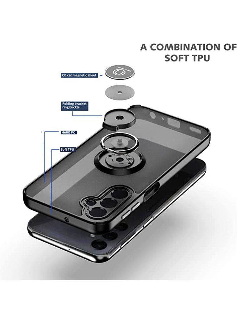 Samsung Galaxy A24 4G/A25 5G  Case Cover Protector with Shock-Absorption Anti-Scratch Phone Protection Kickstand Magnetic Car Mounts Supports for Samsung Galaxy A24 4G/A25 5G(Black) - Image 2