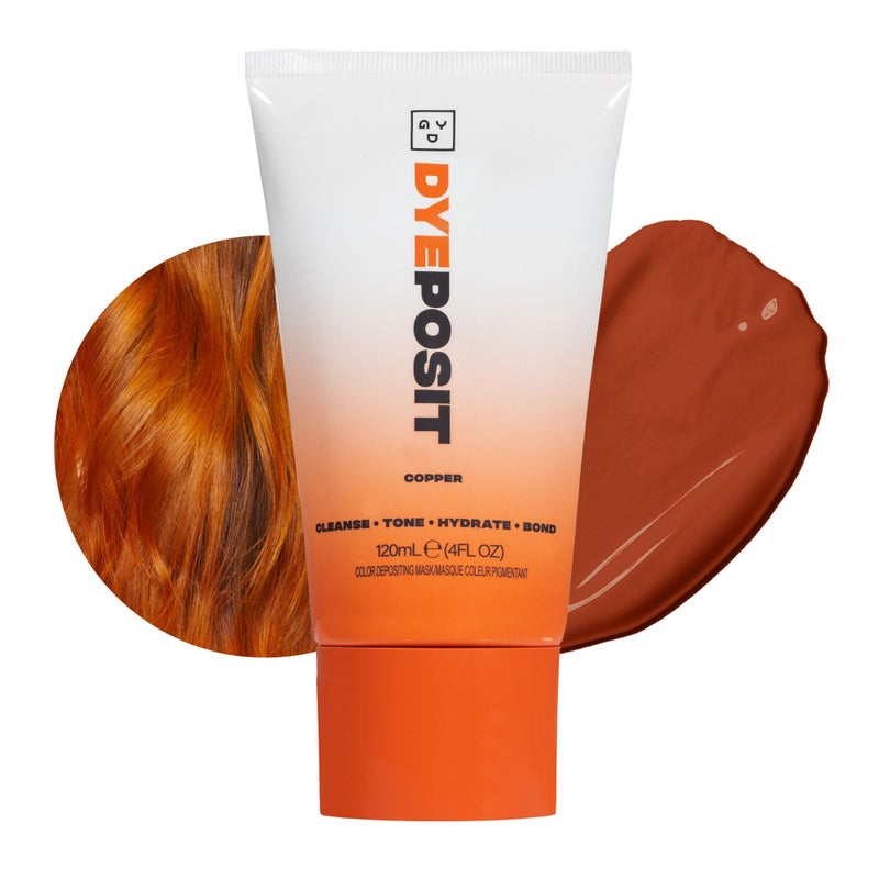 Good Dye Young Color Depositing Mask, DYEposit Color Depositing Conditioner, Toning Treatment, Tone & Enhance Color-Treated Hair - Semi Permanent Hair Dye, Vegan and Cruelty-Free (Copper) 4 fl oz - Image 3