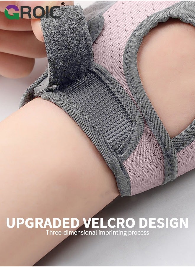 GROIC 1 Pair Workout Gloves for Adults, Lightweight Weight Lifting Glove Breathable Fingerless Workout Gloves for Gym, Exercise, Fitness, Training, Cycling, Weight Lifting  - Image 4