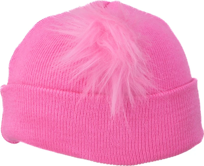 Oppland Girls Winter Thick Beanie Double Pompom Model Cotton Folded Warm Flexible Comfortable