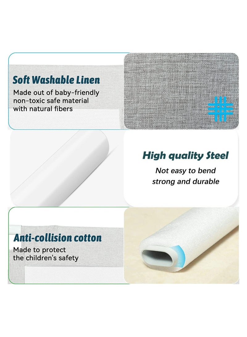 Foldable Crib Rail Guard,Toddler Bed Rails Guard,Universal Baby & Children Bed Rail,47.2 Inch - Image 3
