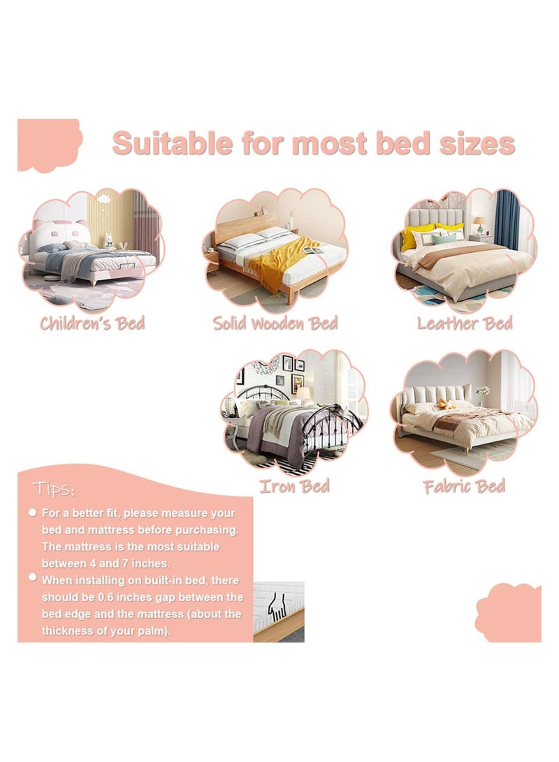 Foldable Crib Rail Guard,Toddler Bed Rails Guard,Universal Baby & Children Bed Rail,47.2 Inch - Image 5