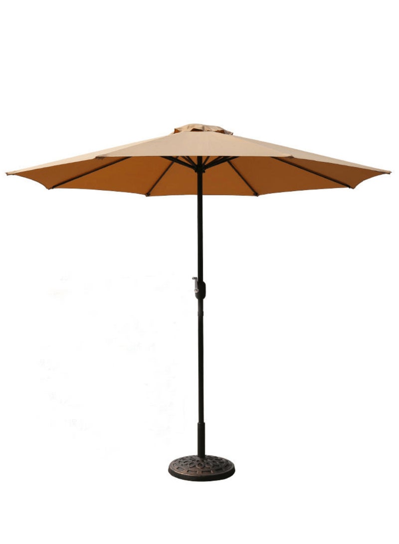 Wooden Twist Wooden Twist Velcro Round Outdoor Umbrella with Rotating Handle UV-Resistant Canopy for Patio & Garden Valet Parking  - Image 4