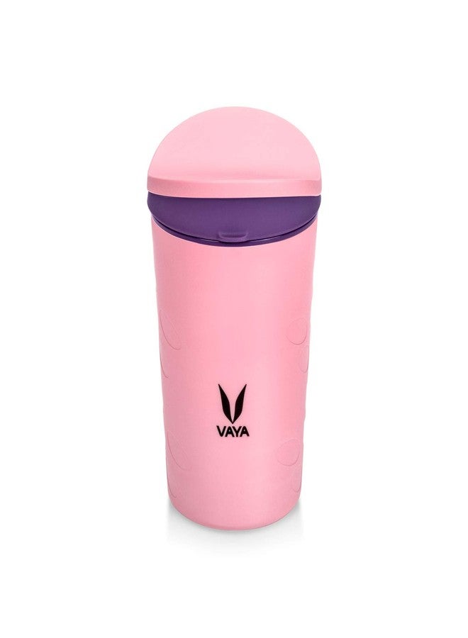 VAYA DRYNK Kids Waterbottle with Spill Proof PediaSafe Lid and Straw-Less Silicone Spout, Sippy Cup for Babies, 280 ml, Color - Pink - Image 1