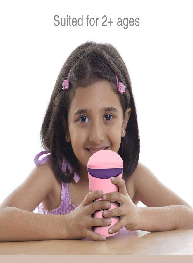 VAYA DRYNK Kids Waterbottle with Spill Proof PediaSafe Lid and Straw-Less Silicone Spout, Sippy Cup for Babies, 280 ml, Color - Pink - Image 3